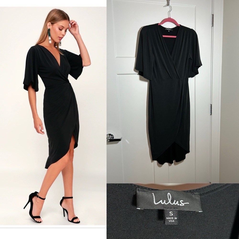 Lulus black cocktail dress size 6